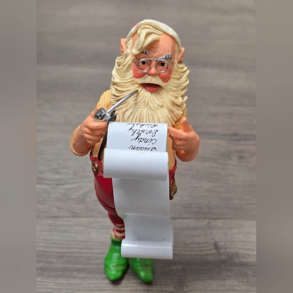 1980 Hallmark Santa Figure Christmas Holiday Decor Artsty Cute Fun Retro